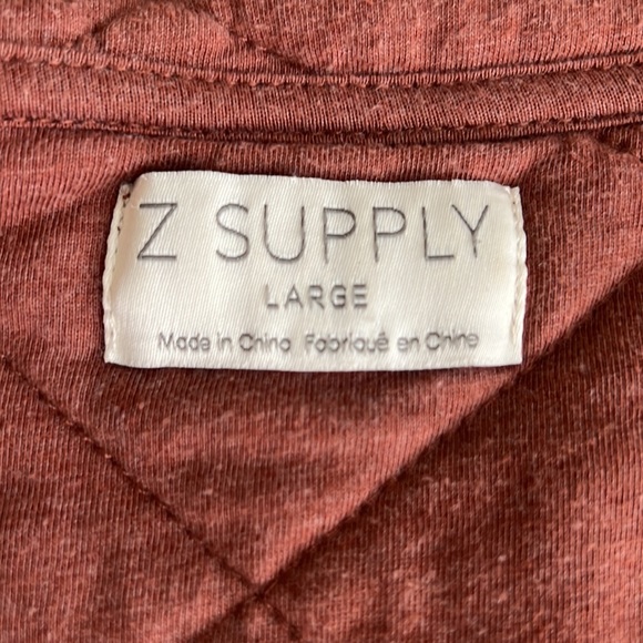 Z Supply Quilted Bomber Jacket in Rust - Picture 8 of 15